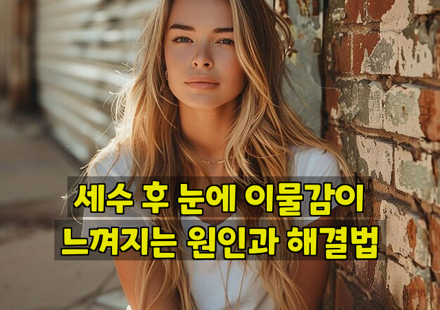 세수 후 눈에 이물감이 느껴지는 원인과 해결법